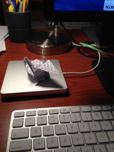 Father's Day crane for my dad. Look close, Happy Father's Day written in every space!